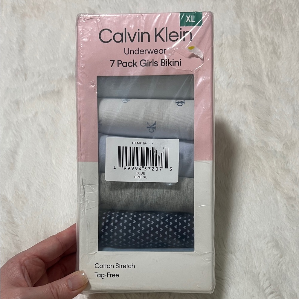 Calvin Klein Girls Bikini Underwear - 7 Pack Assorted Colors